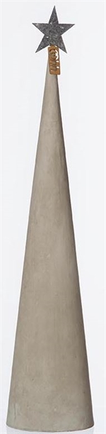 Juletræ Cement cone grå højde 49 cm fra Lübec Living OOhh - Tinashjem 